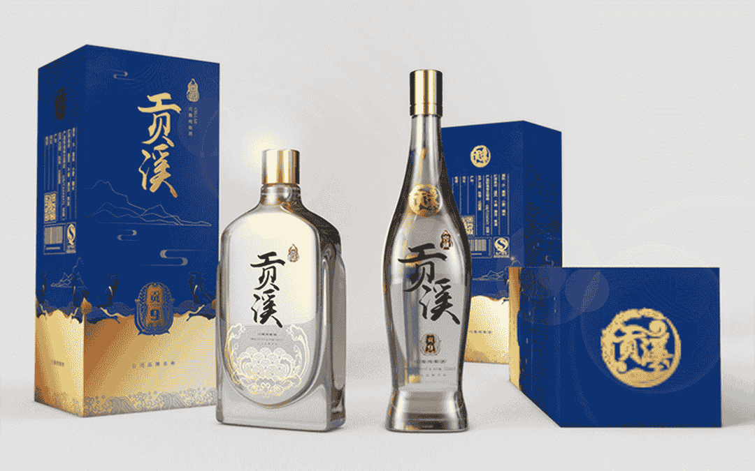 包装袋瓶贴标签礼盒包装盒手提瓶型插画产品包装设计